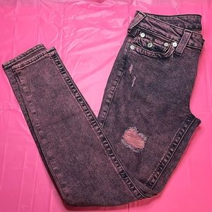 Pink True Religion super skinny Jeans